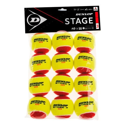 Dunlop Mini Tennis Stage 3 Red 12 Pack 1 Dunlop Mini Tennis Stage 3 Red 12 Pack