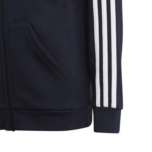 ADIDAS 3-Stripes Fleece Full-Zip Hoodie Boys 4 ADIDAS 3-Stripes Fleece Full-Zip Hoodie Boys - Image 4